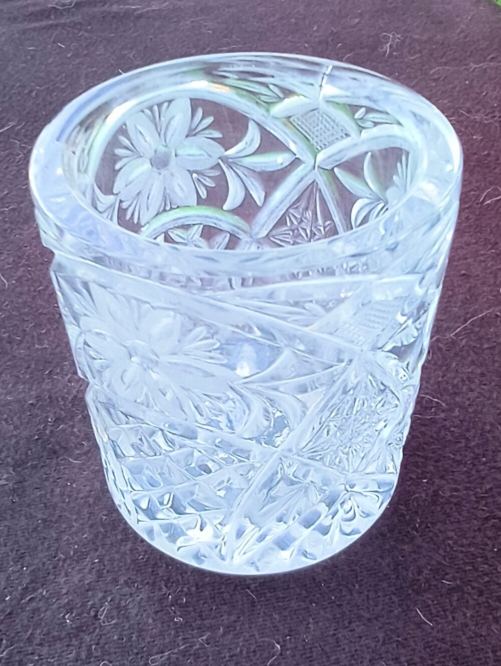 Rare Antique Cut Crystal Toothpick Holder, Match Holder. In Superb Condition.